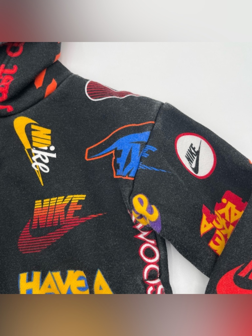 Nike Hoodie Boys 2T Logo Swoosh Just Do it Long Sleeve Fleece Athletic AOP - Picture 5 of 10